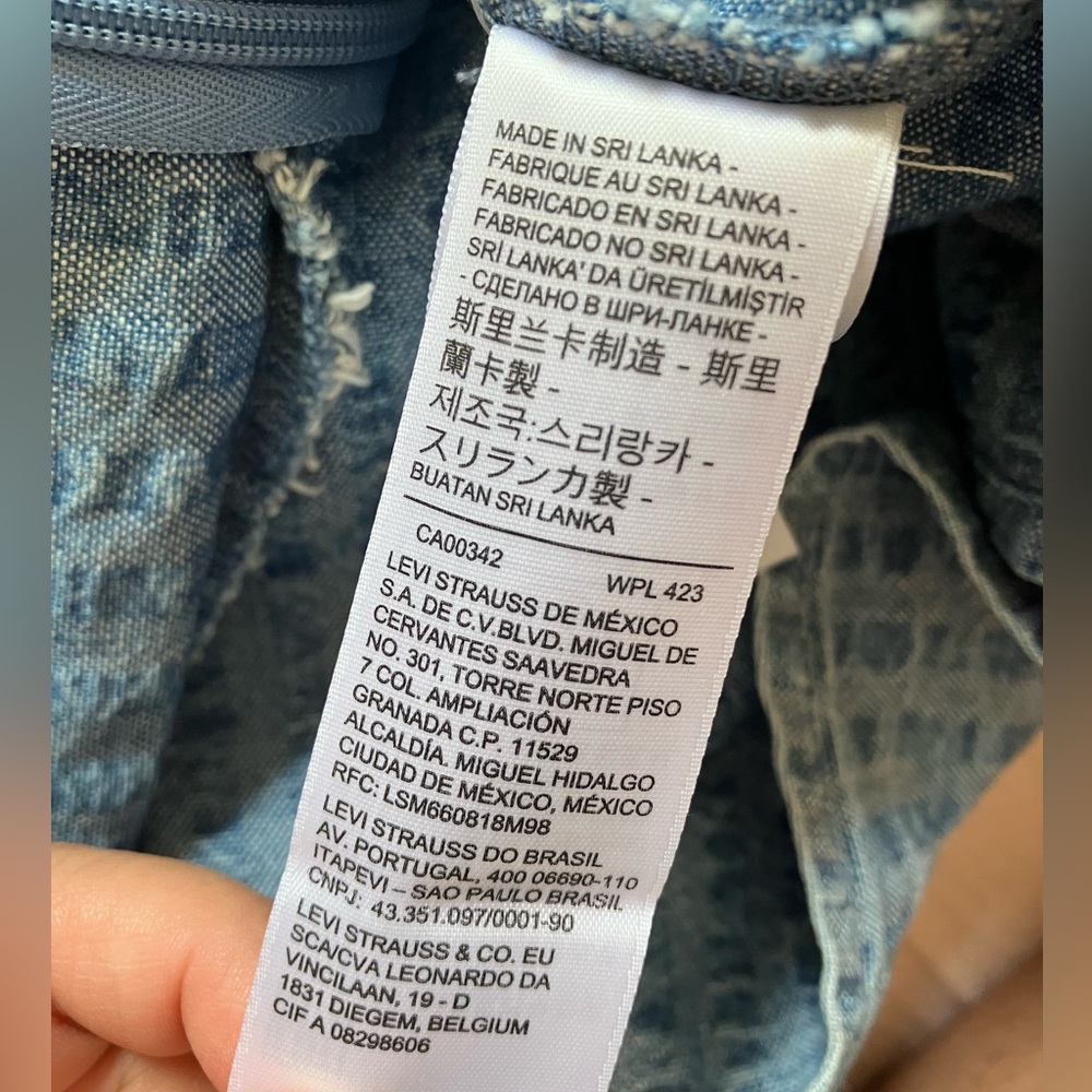 Levi's Blue Puff Sleeve Dress - Picture 6 of 9